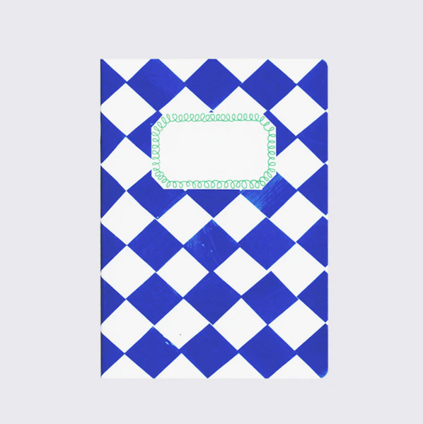 A5 Blue and White Chequered Sketch/Notebook