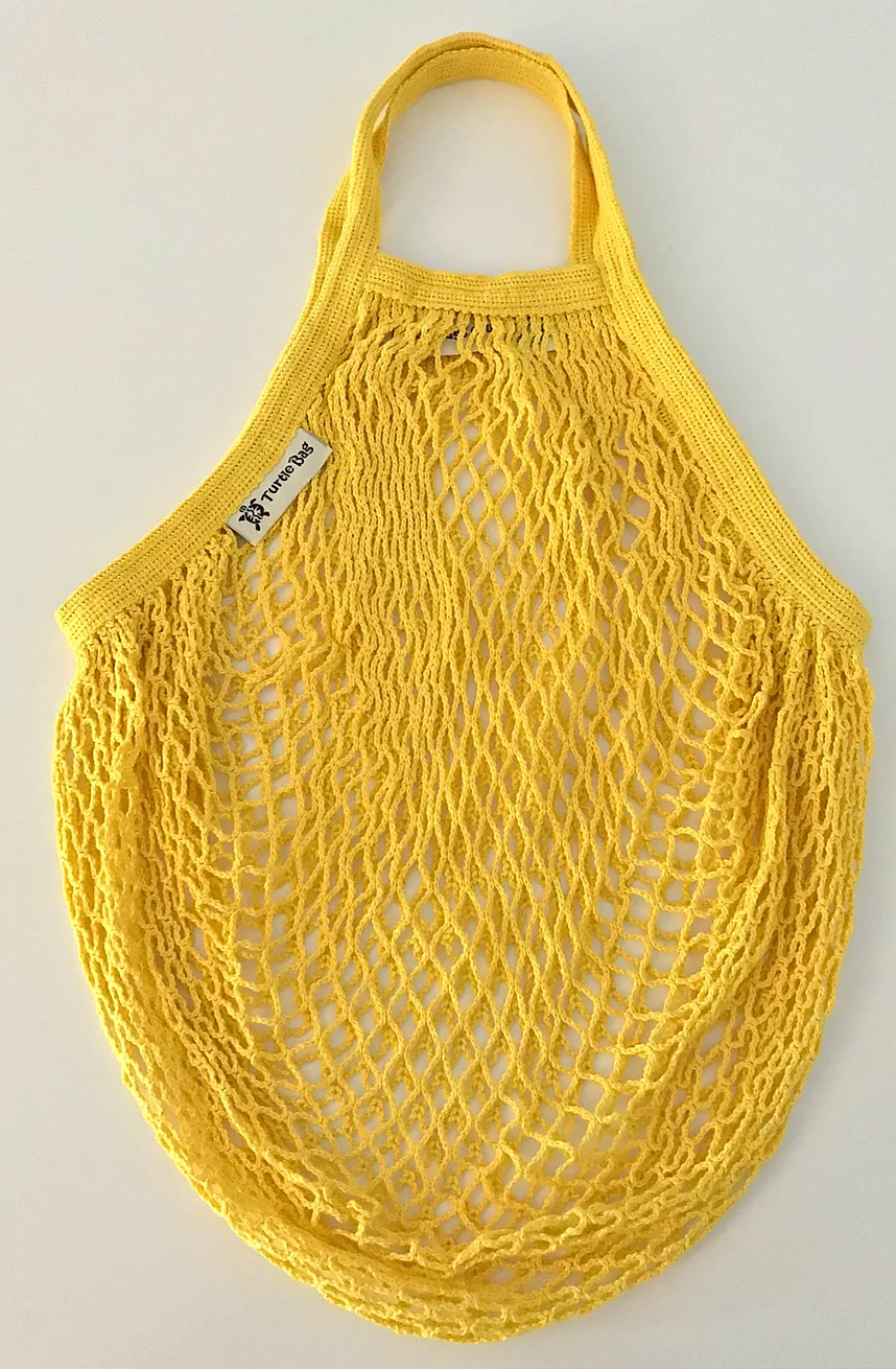 Organic Short Handled String Bag - Sunflower