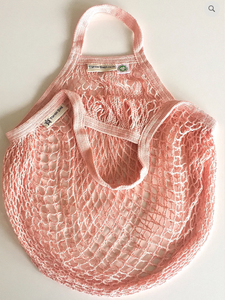 Organic Short Handled String Bag - Blush