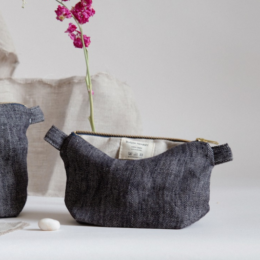 Small Wash Bag - Herringbone