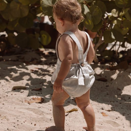 Bohdi Romper - Aloe Linen
