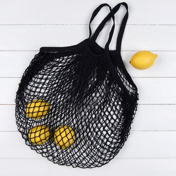 Turtle Bag Long Handled String Bag - Black