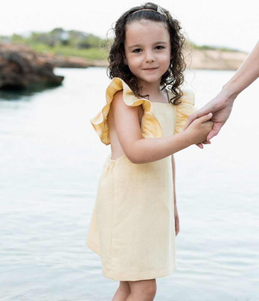 Celine Dress - Lemon Linen