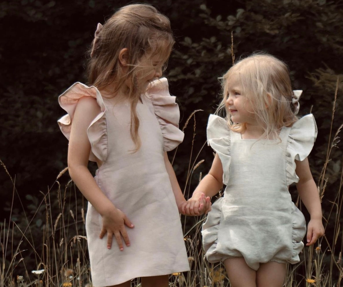 Lillie Romper - Natural Linen