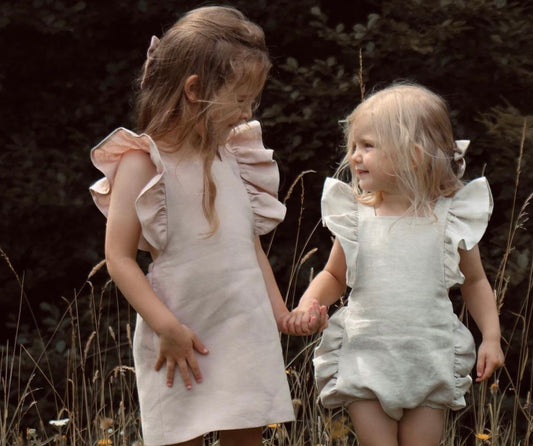 Lillie Romper - Natural Linen