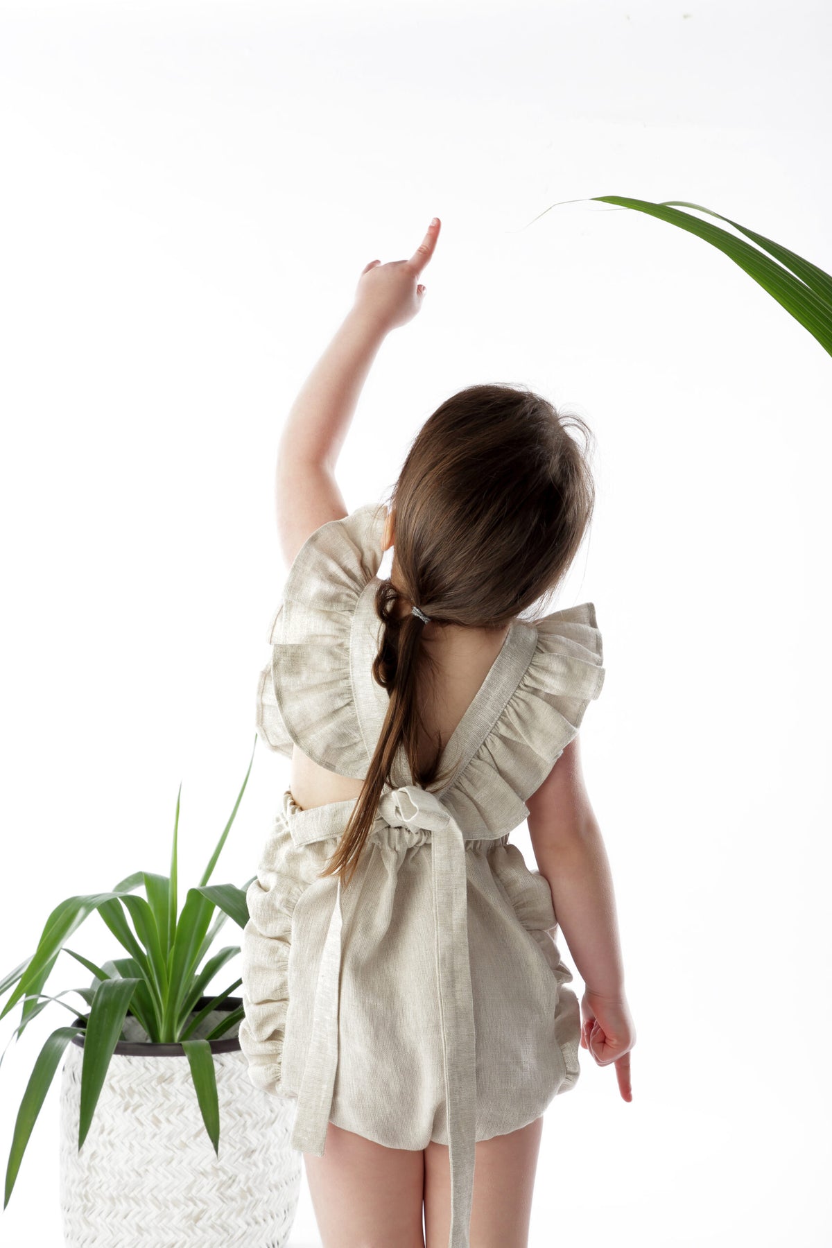 Lillie Romper - Natural Linen